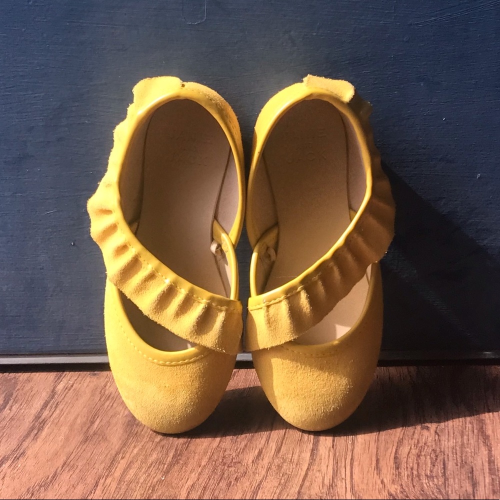 Janie and Jack Yellow suede flats